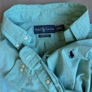 Ralph Lauren Men's Green Plaid Shirt